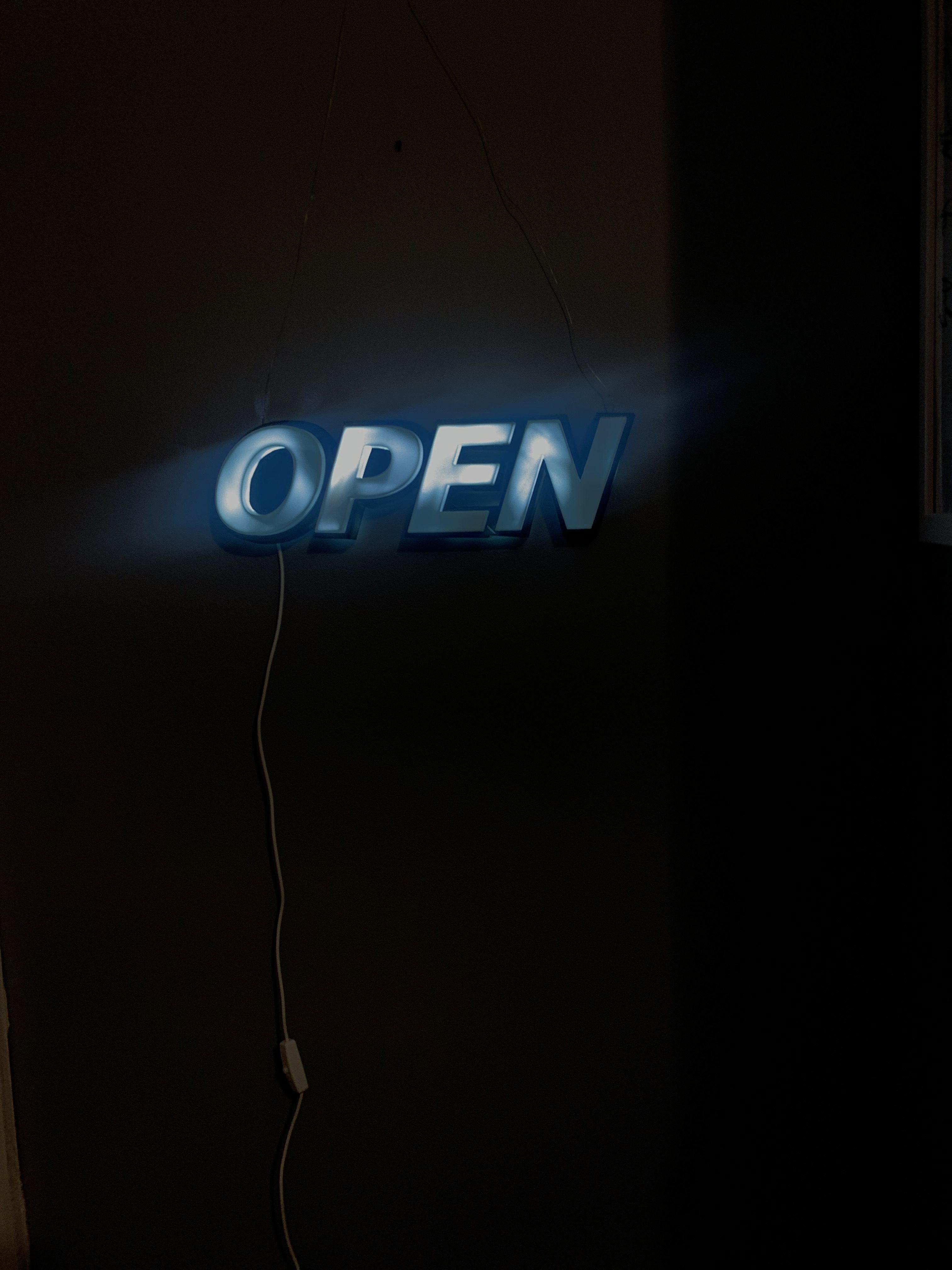 Modular OPEN Sign — LED Ready (4-Part STL)
