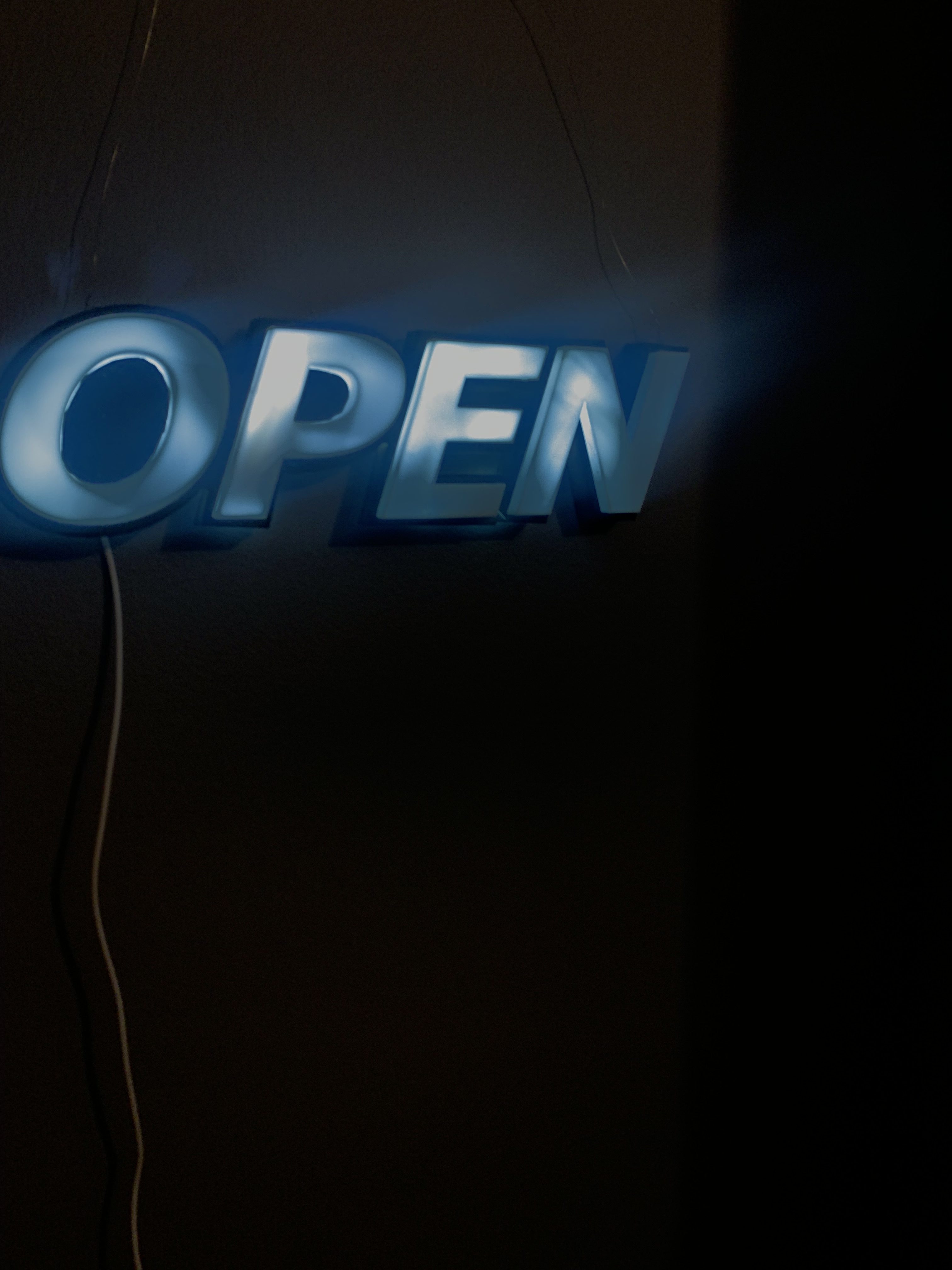 Modular OPEN Sign — LED Ready (4-Part STL)