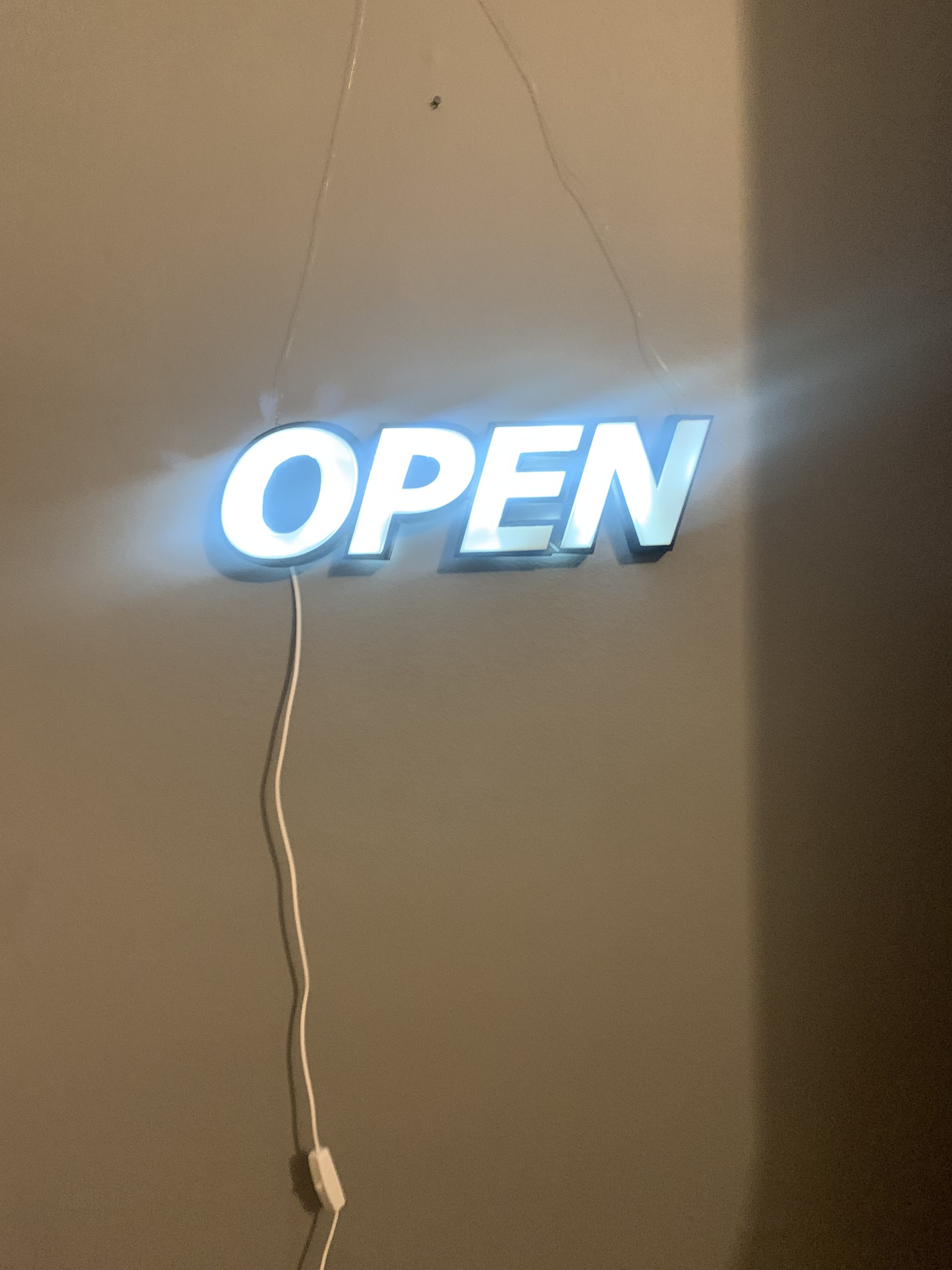Modular OPEN Sign — LED Ready (4-Part STL)