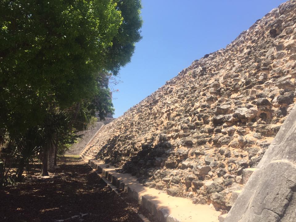 Formidable Joy - UK Fashion, Beauty & Lifestyle Blog | Travel | My Mexican Adventure | Day One - Chichen Itza & Merida Another view of Chichen Itza, a slanted and rough stone wall.