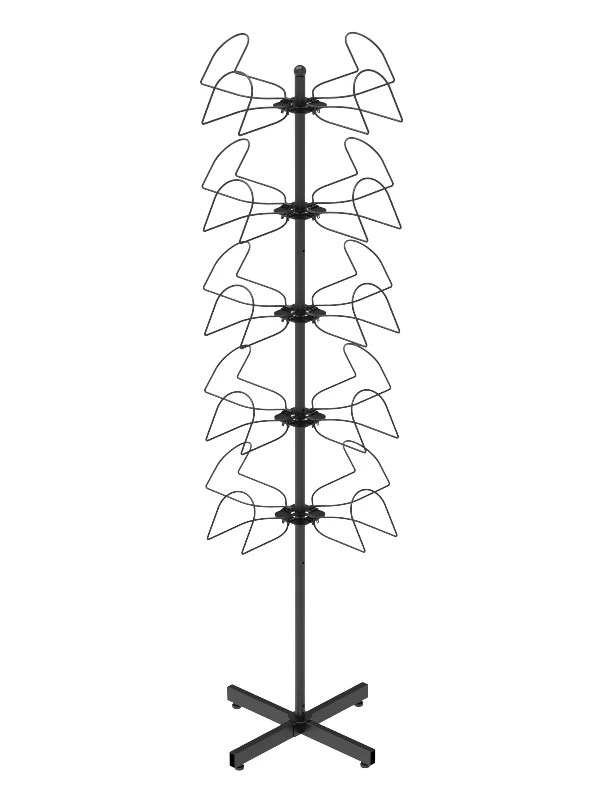 Modern Standing Hat & Wig Rack Display Stand tier detail