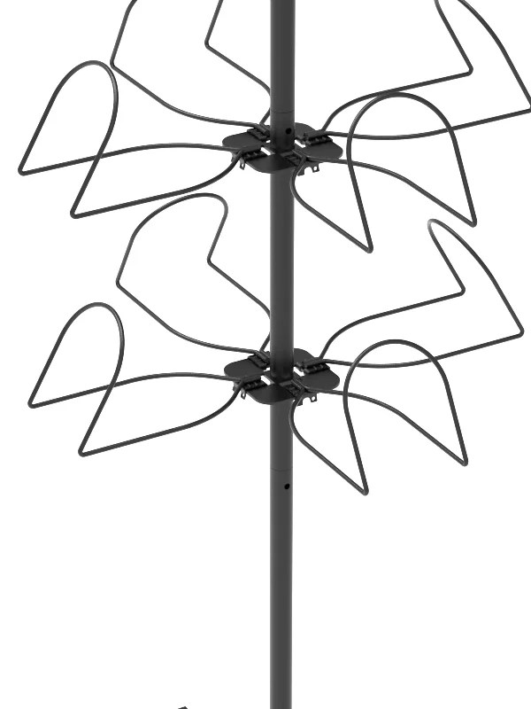 Modern Standing Hat & Wig Rack Display Stand base detail
