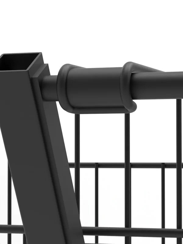 3-Tier Supermarket Storage Rack side view