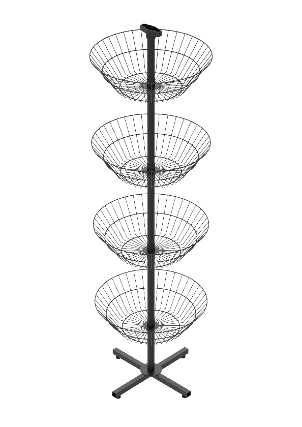 4-Layer Basket Display Stand