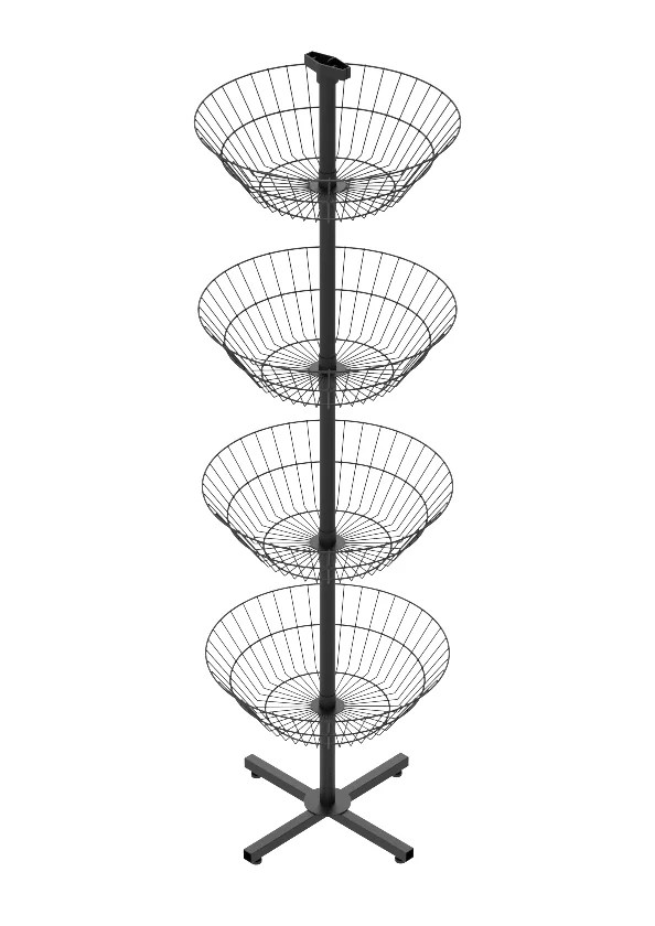 4-Tier Basket Display Stand