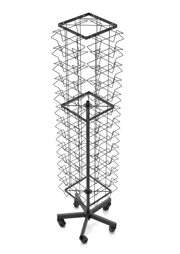 4-Sided Greeting Card Display Rack side view