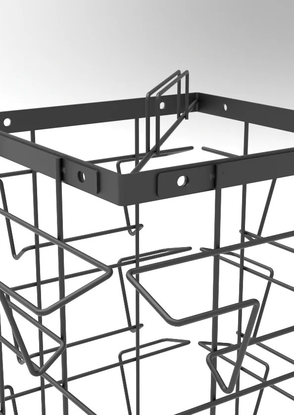 4-Sided Greeting Card Display Rack card pocket detail