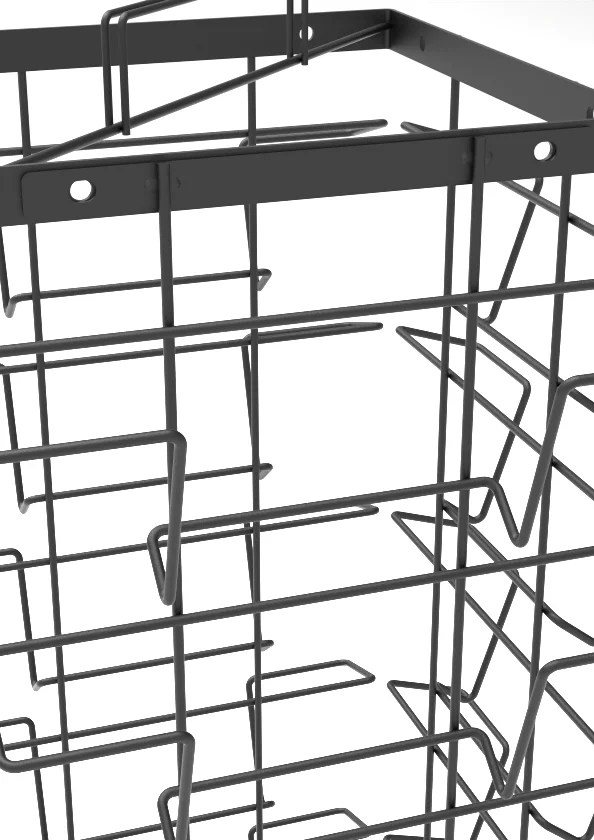 4-Sided Greeting Card Display Rack wire structure detail