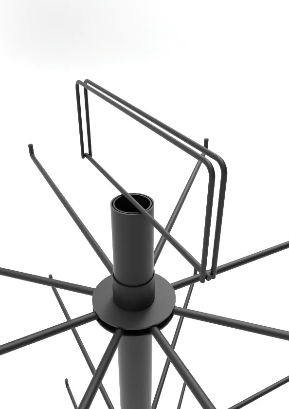 Paper Bag Display Rack frame detail