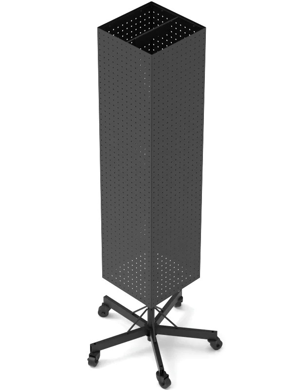 Spinner 4-Sided Pegboard Rack pegboard panel detail