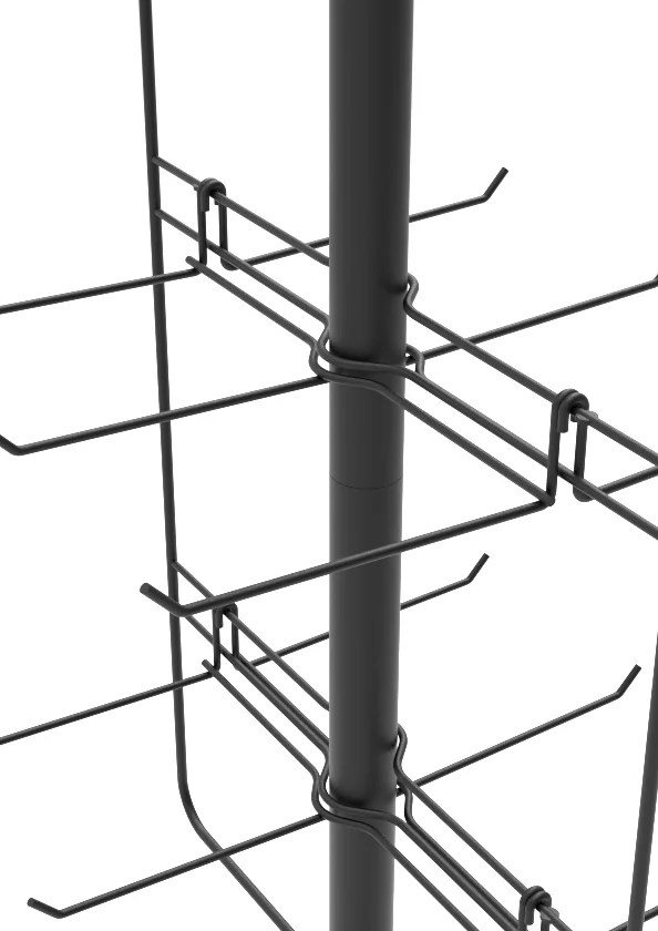 Freestanding Display Stand hook layout detail