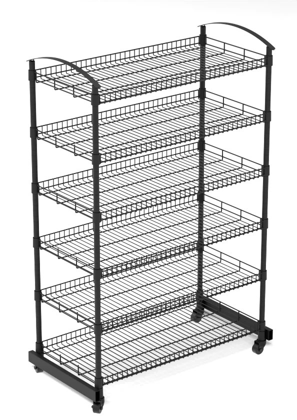 6-Tier Wire Shelf Display shelf tier detail