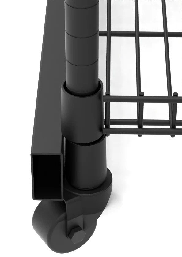 6-Tier Wire Shelf Display frame detail