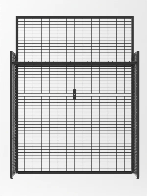 152cm three-sided gridwall panel display rack with powder-coated iron frame