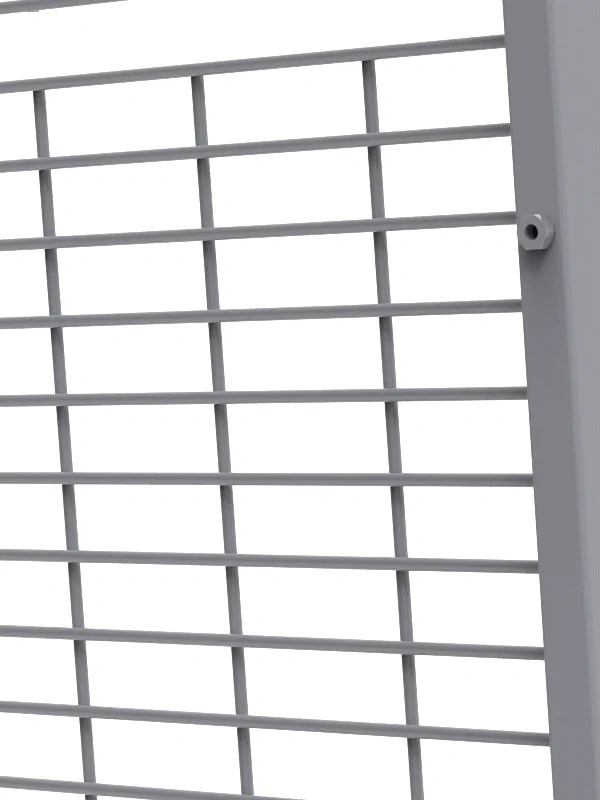 Grey gridwall display rack reference image for store fixture programs