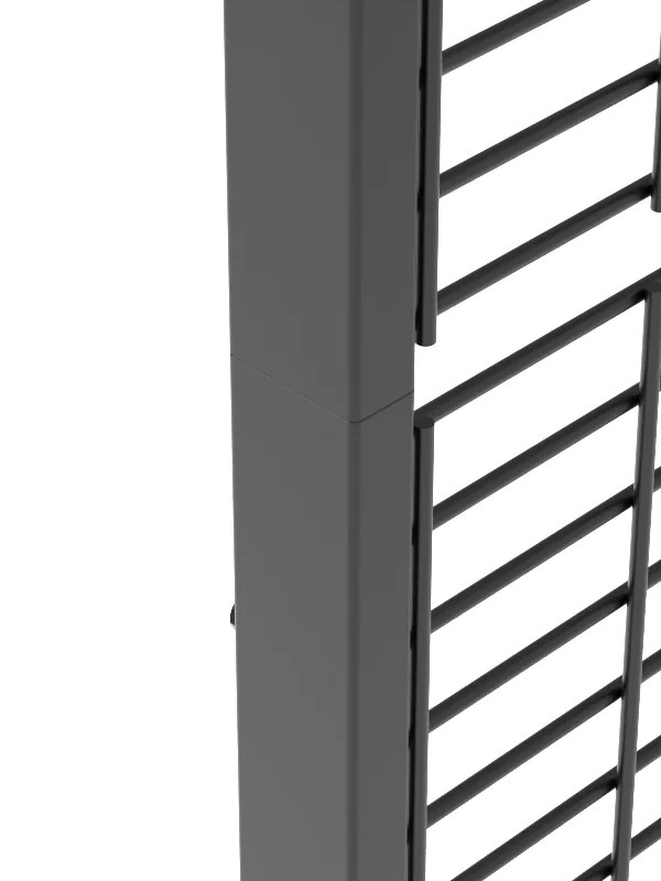 Metal gridwall rack structure detail for exhibition display