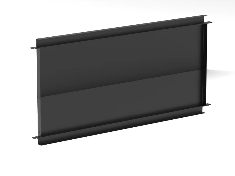 Pegboard metal display tray angled view for retail fixtures by Formost
