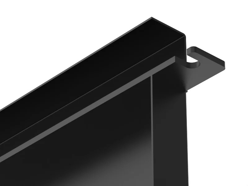 Pegboard display shelf tray hook detail by Formost