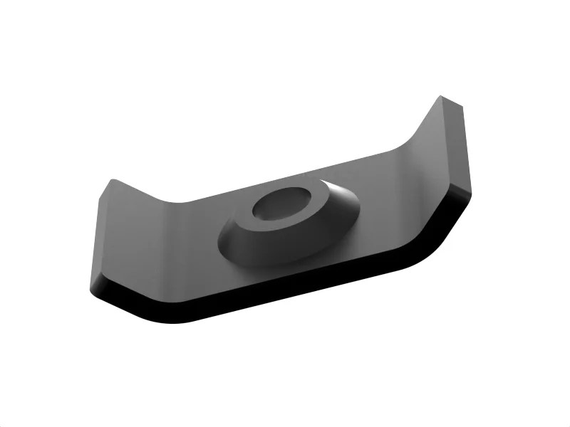 Powder-coated iron buckle with screws for retail display rack assemblies
