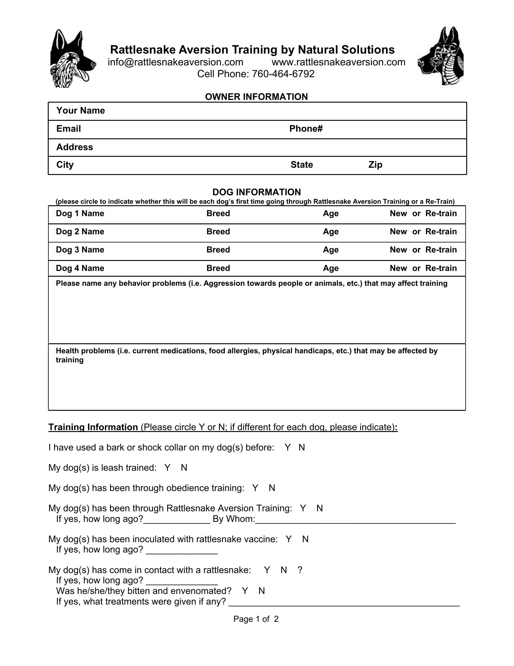 Dog Training Contract Template: Secure Success Today!