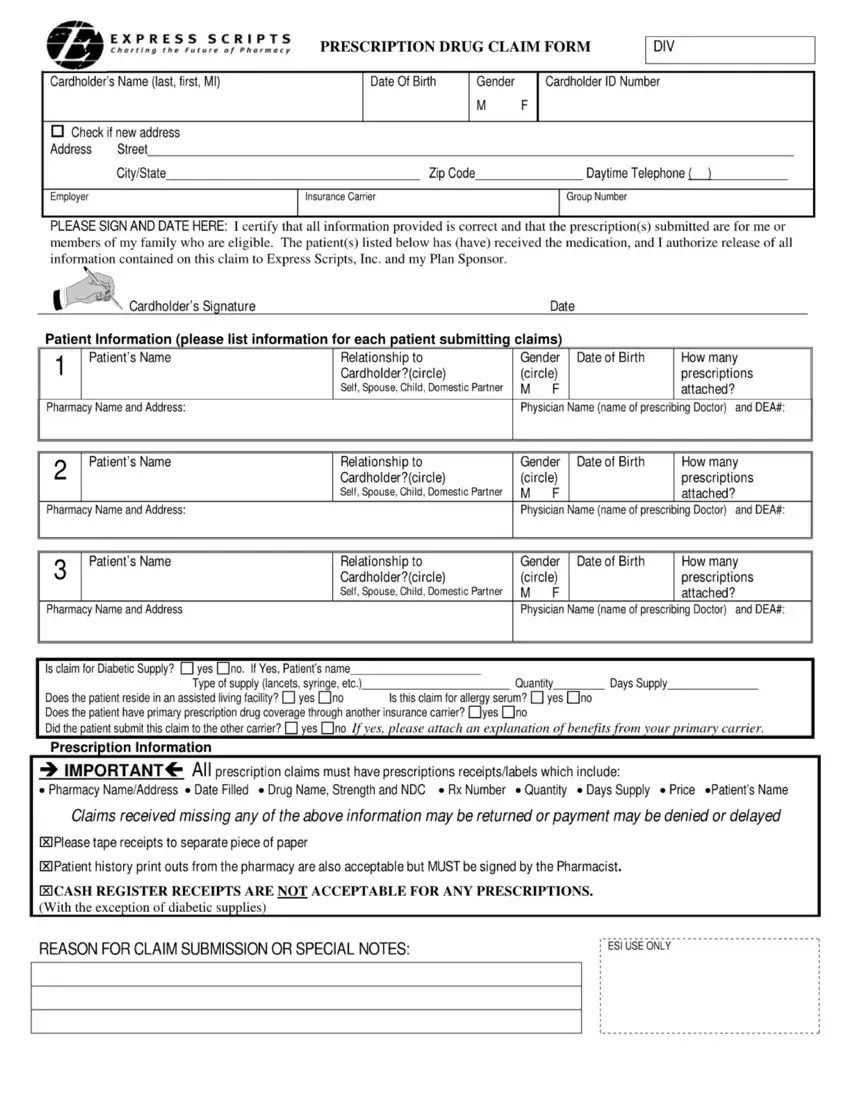 express scripts fax form fill out printable pdf forms online