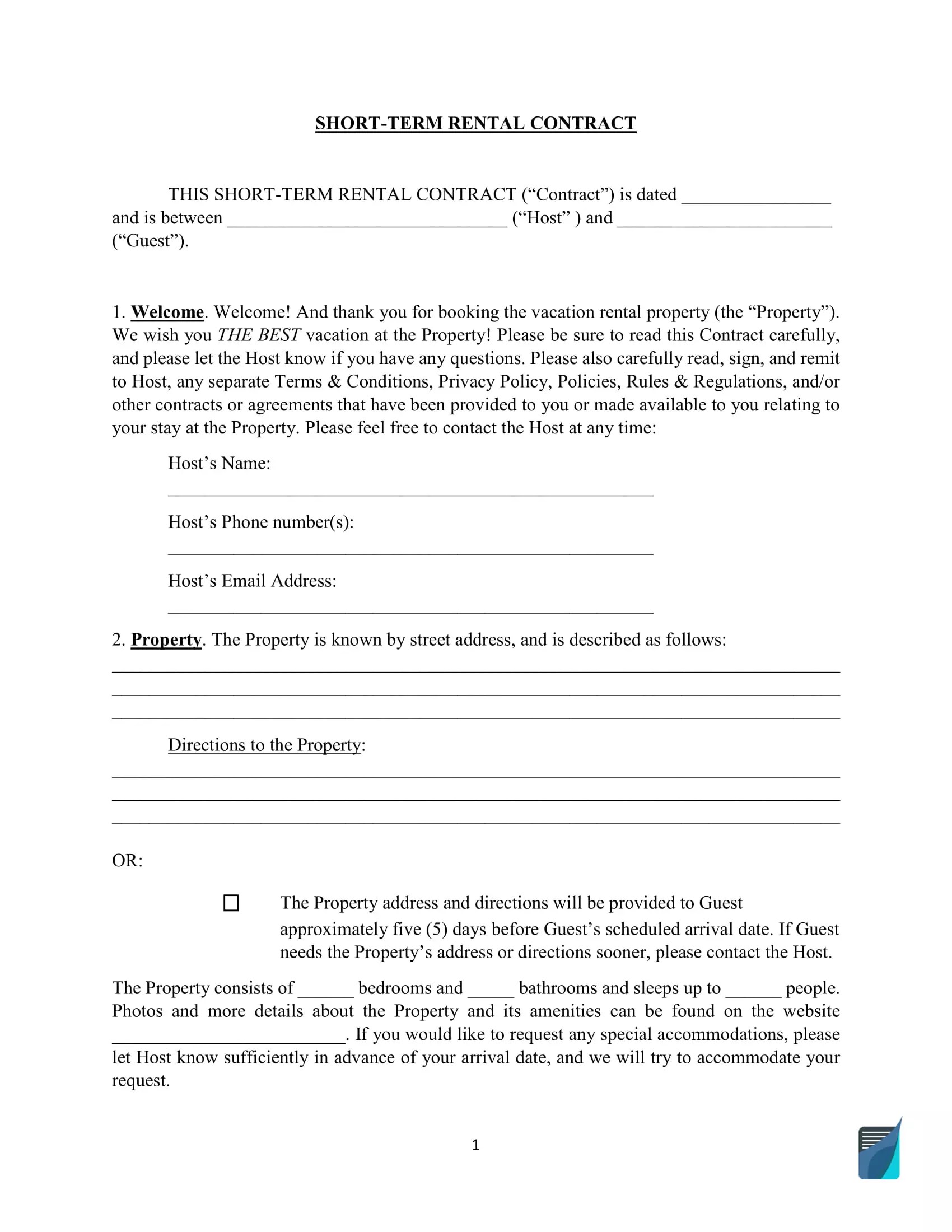 Basic Tenancy Agreement Template Free