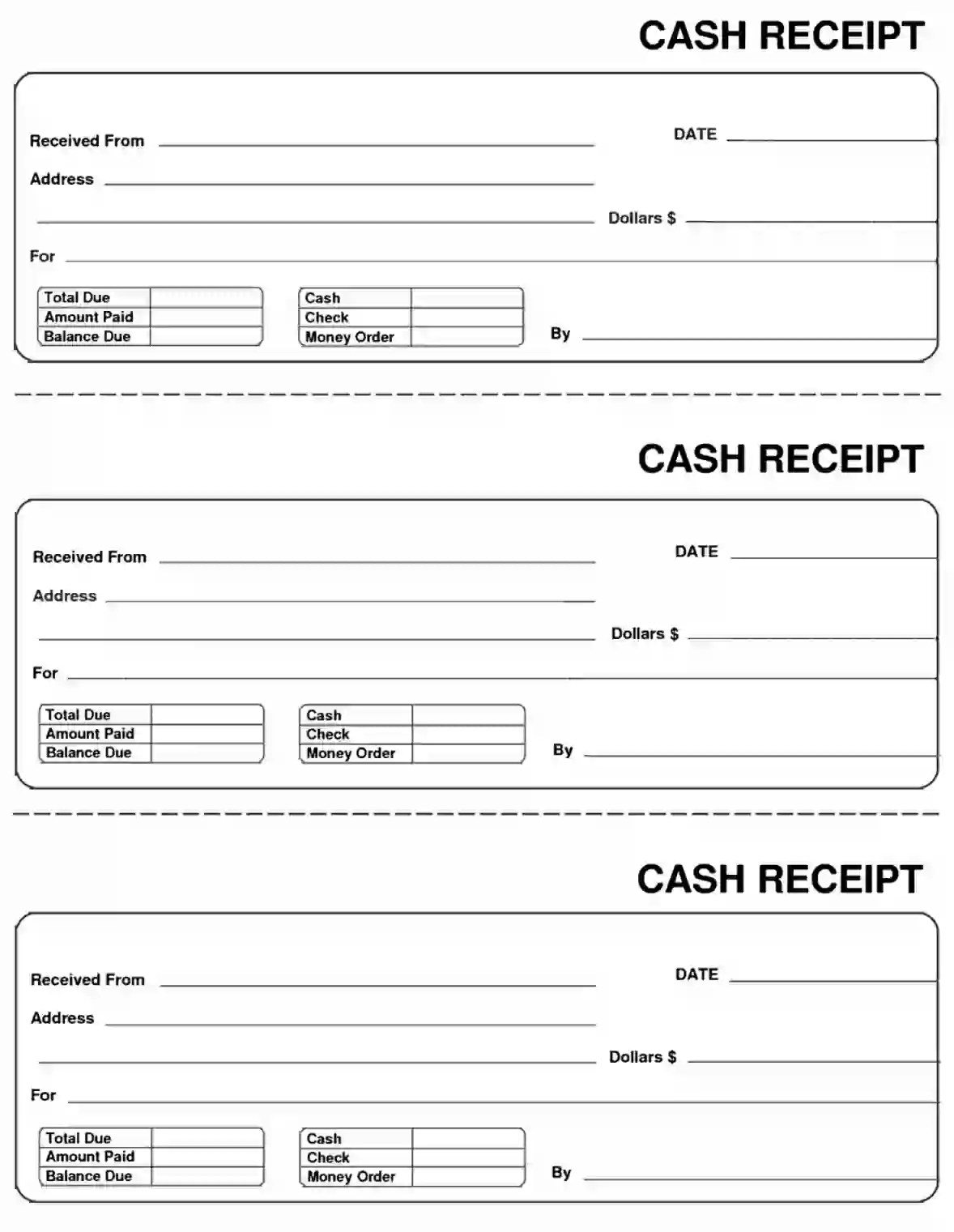 Free Printable Receipt For Cash Payment - Printable Form, Templates and