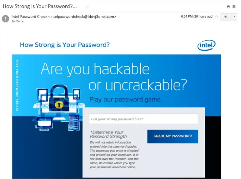 Example of Phishing