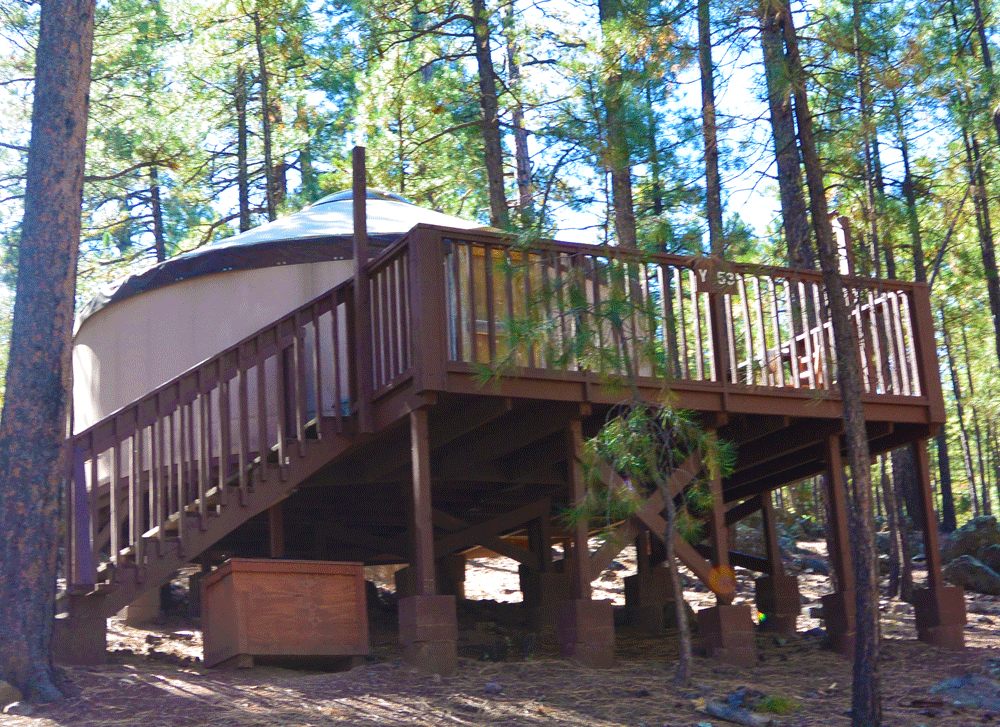 Surrounded by 1.8 million acres of national forest land and buttressed by four wilderness areas and two state parks, this is a landscape built for adventure. Yurts | Fort Tuthill