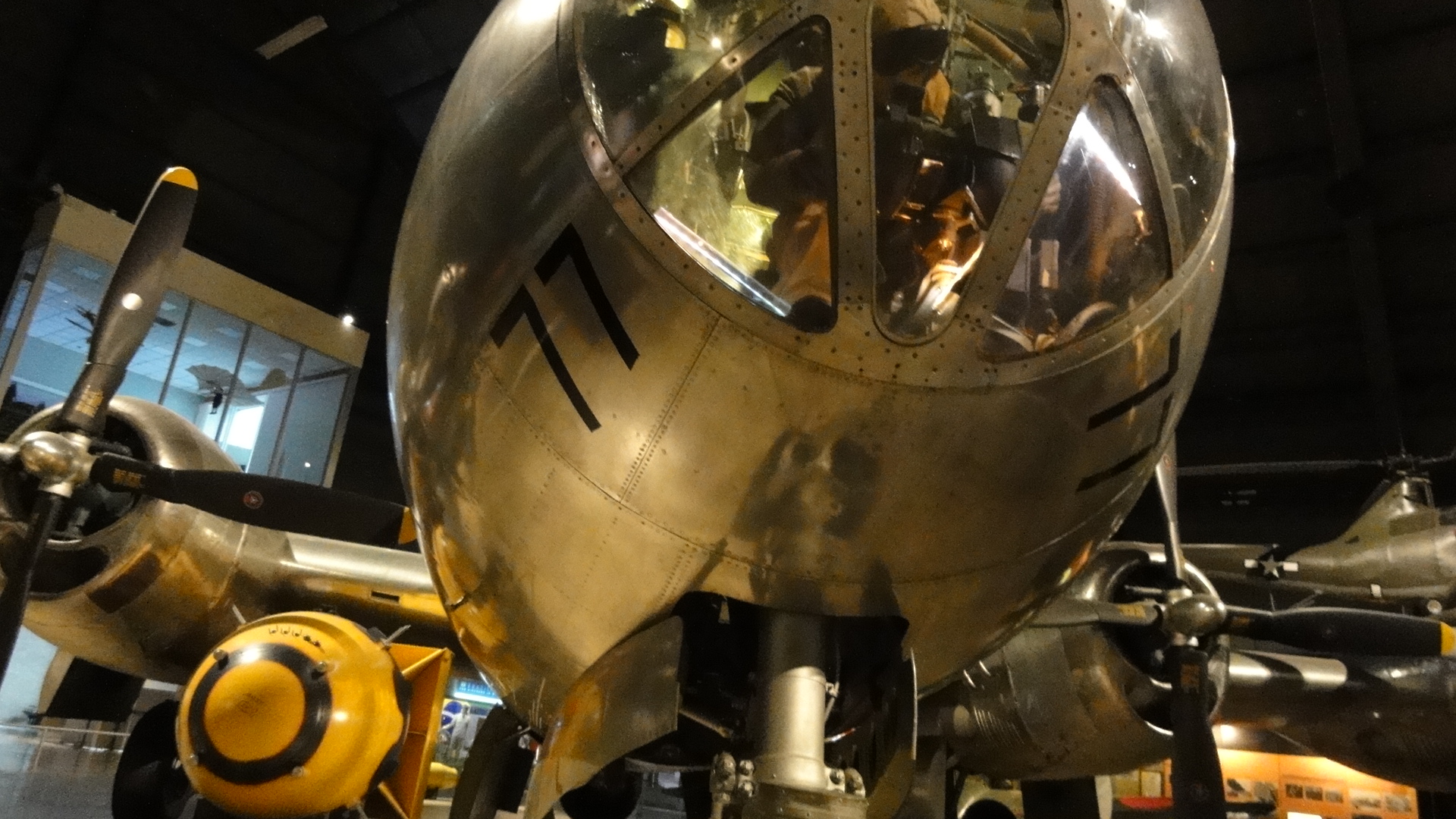 The National Museum of The US Air Force in Dayton (free) had some really neat exhibits -- this one is the bomber that dropped the atomic bomb on Nagasaki. We also saw several of the planes that Dad flew in the Air Force, but I'll post those photos in a separate entry.