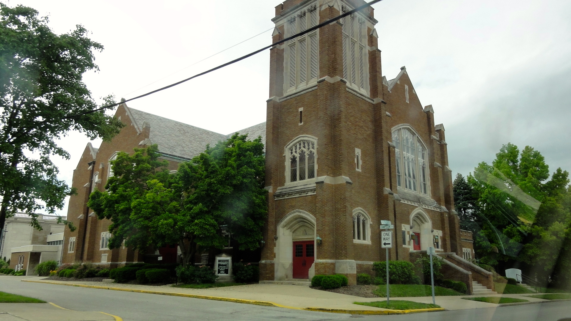 Mom was sitting on the curb sketching this church when she found out the Cardinals had won the 1964 World Series.