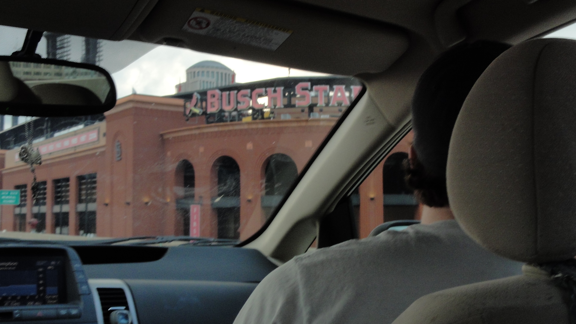 Our first glimpse of Busch Stadium