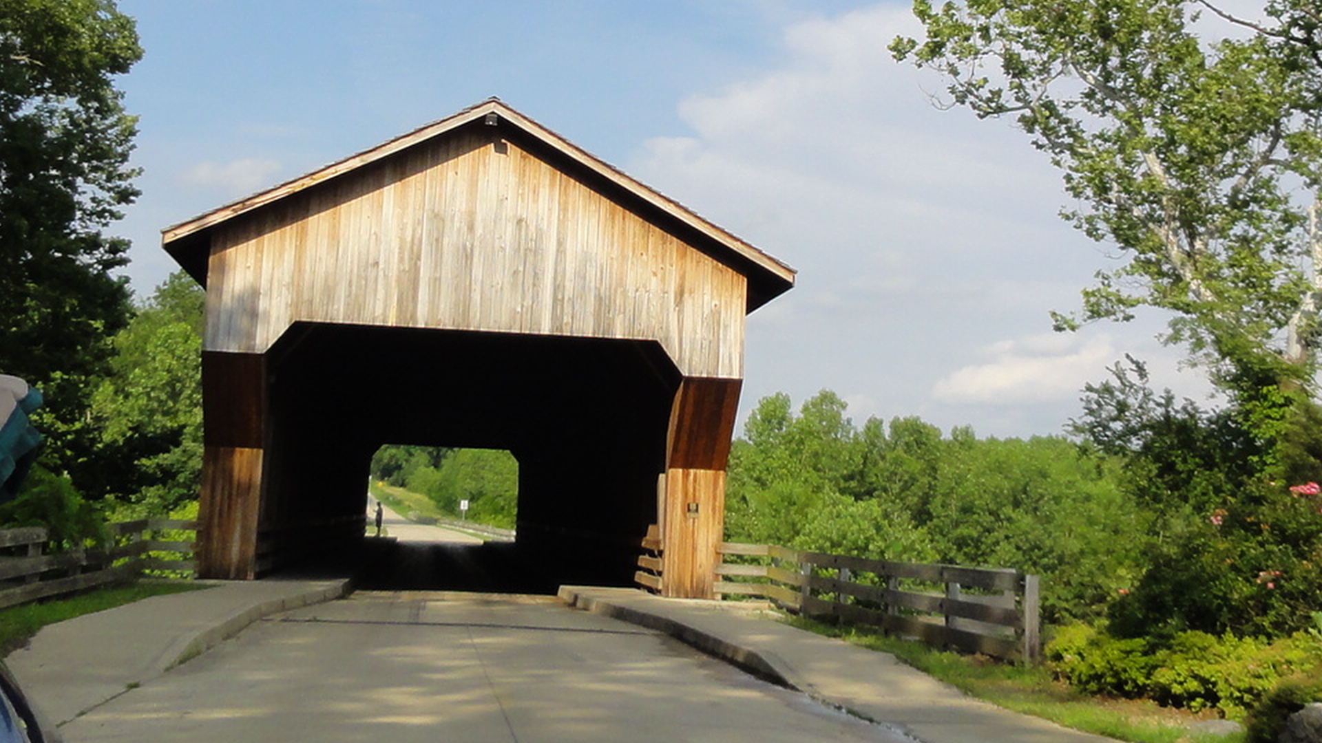 Covered bridge on an old segment of the National Road in Greenup, Illinois. This was one of the little side segments where you had to follow the scenic byways signs to turn off of US 40 for a short stretch to follow the route of the old road.