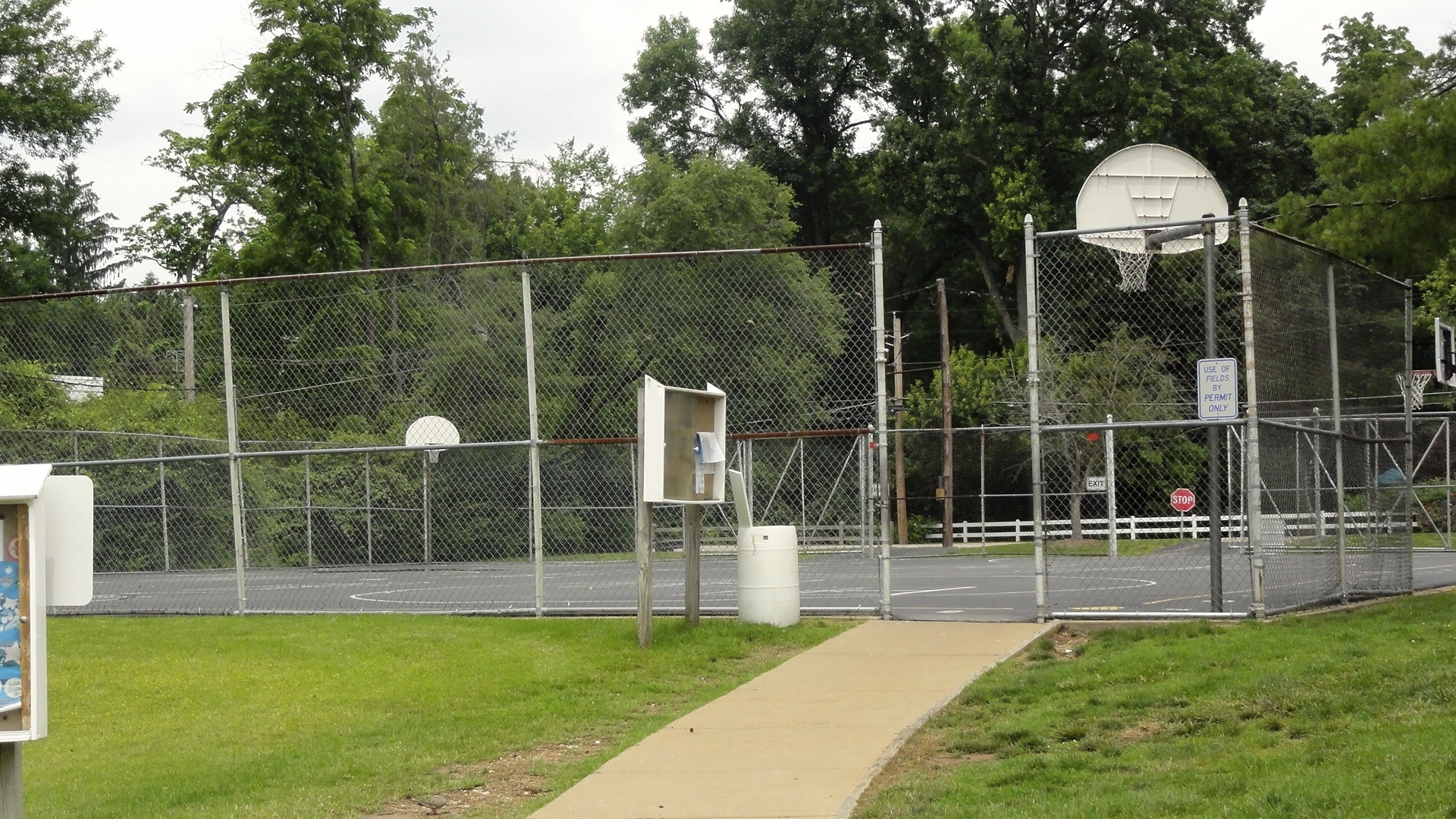 I played many a game of kickball on this blacktop. I also remember water fun days when we got to "paint" the sidewalk with water.