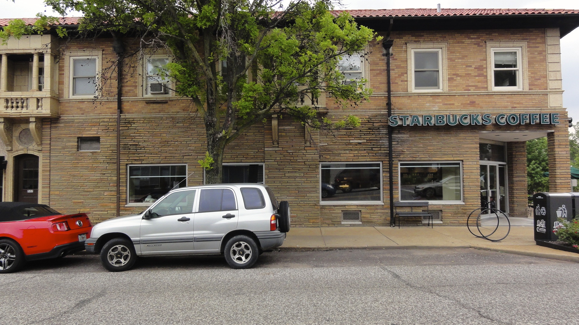When Mom was a baby, she and her parents lived in an apartment in the upstairs of this building -- then a drug store and now a Starbucks.