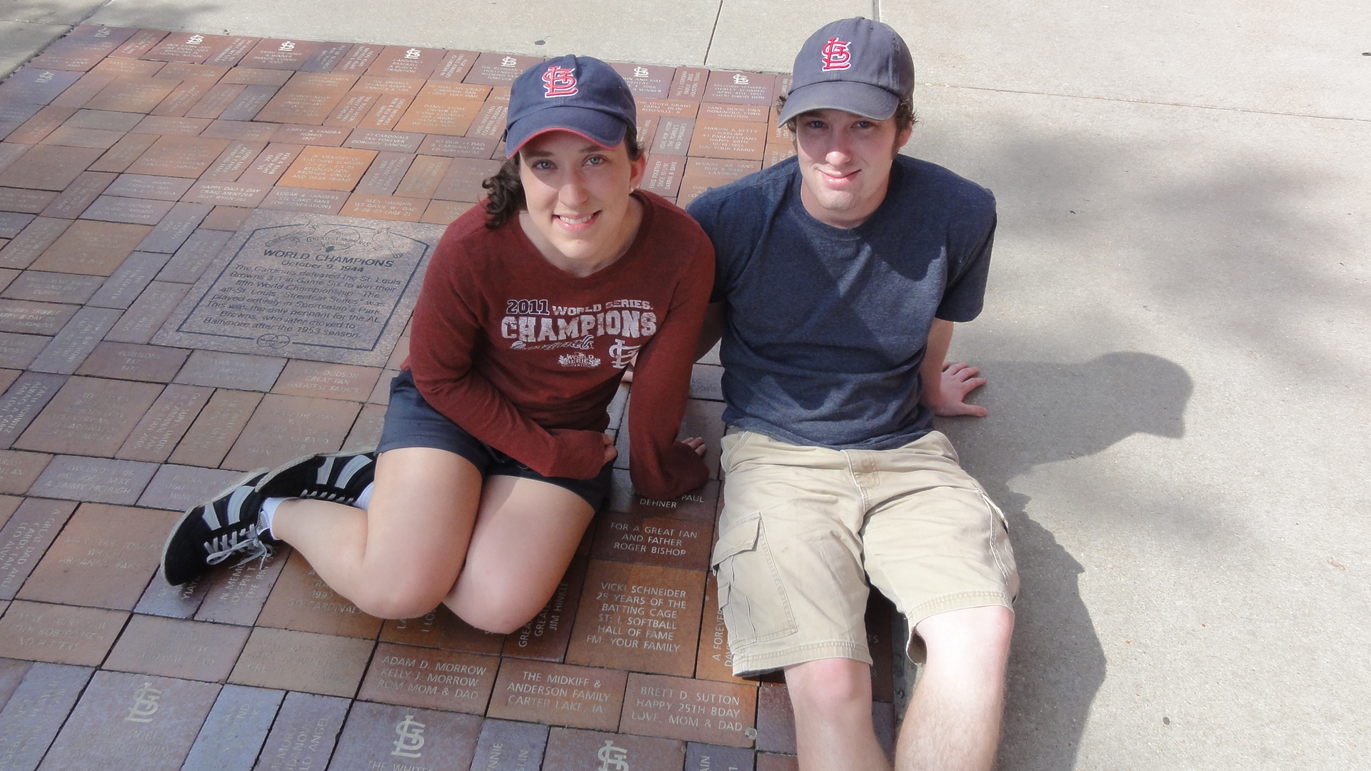Me and Matt with Uncle Roger's brick.