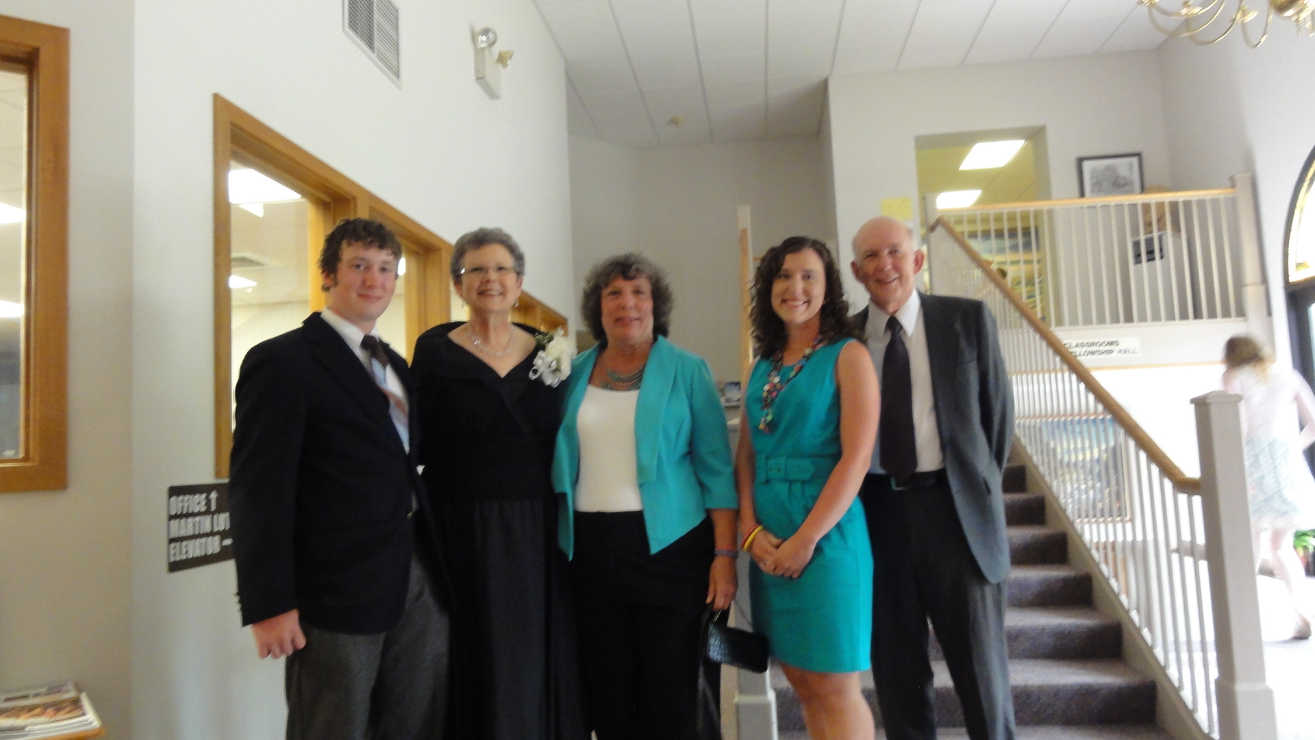 Our family with Aunt Gem before the wedding.