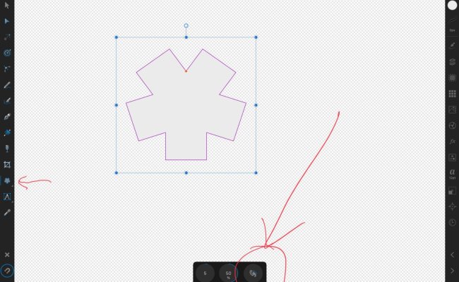 Affinity Designer V1 Ipad - How To Convert Shape Vector Into Regular ...