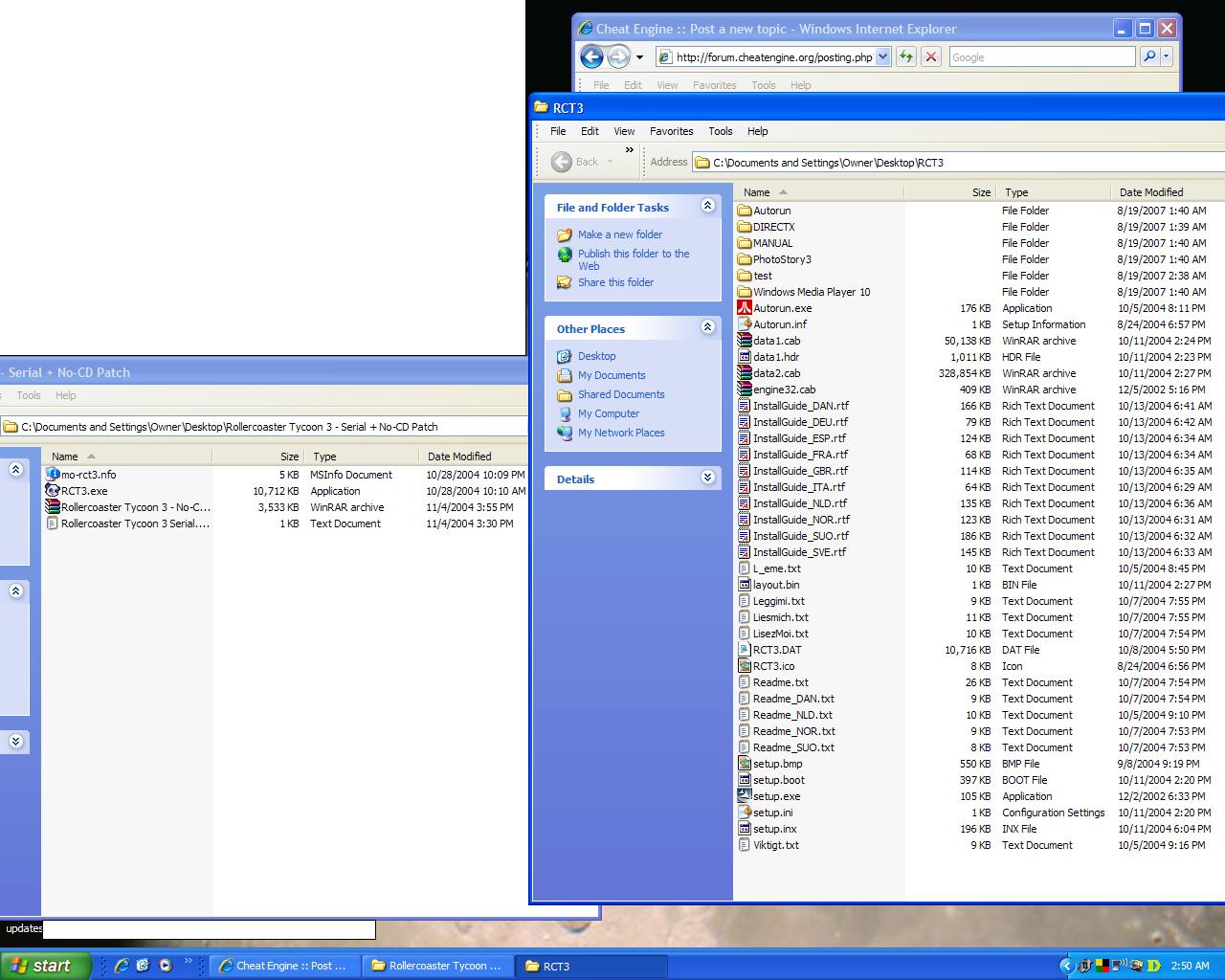 Cheat Engine :: View topic - roller coaster tycoon 3