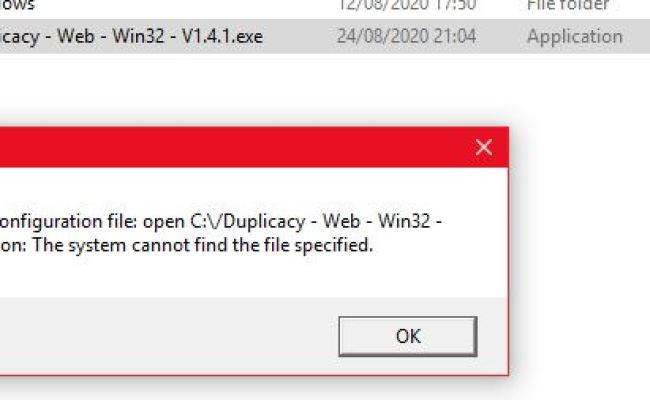 Failed To Load The Config File Exe Config Json X86 1 4 1 Support Duplicacy Forum