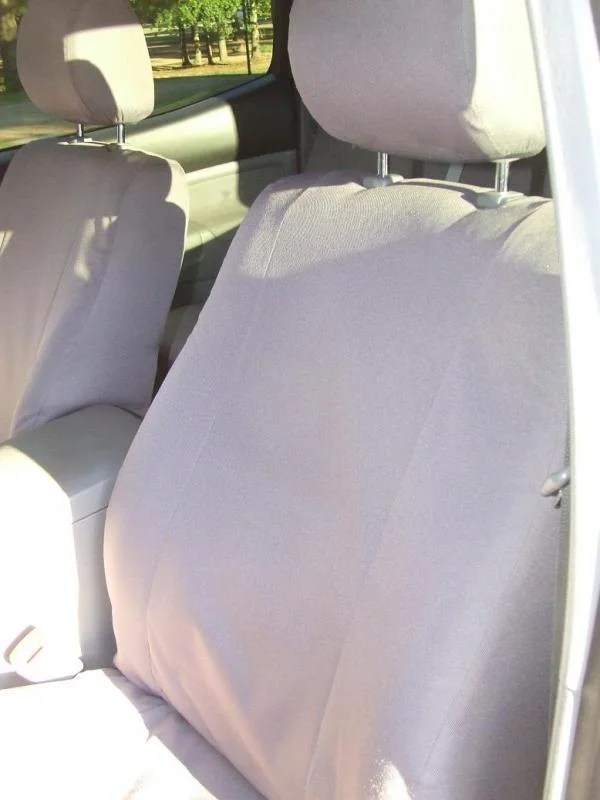 Set of gray tacoma double cab seat covers