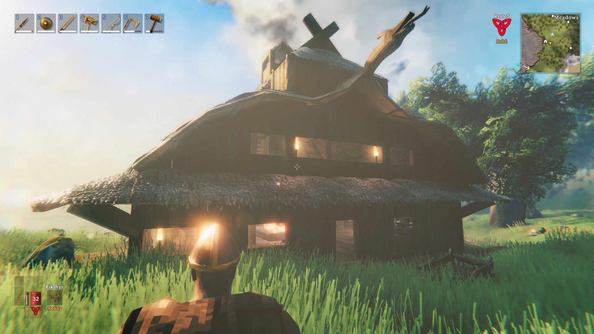 photo Valheim Forge Building Design survival game by coffee stain