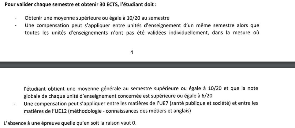 Note éliminatoire