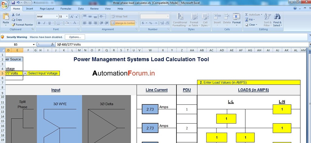 First 8 kva at 100%. 3 Phase Load Calculation Tool Excel Sheet Software And Tools Industrial Automation Plc Programming Scada Pid Control System