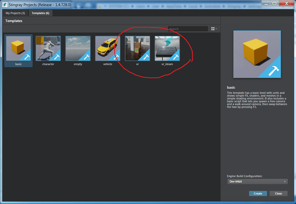 Solved: my htc vive couldn't work in vr templates :(