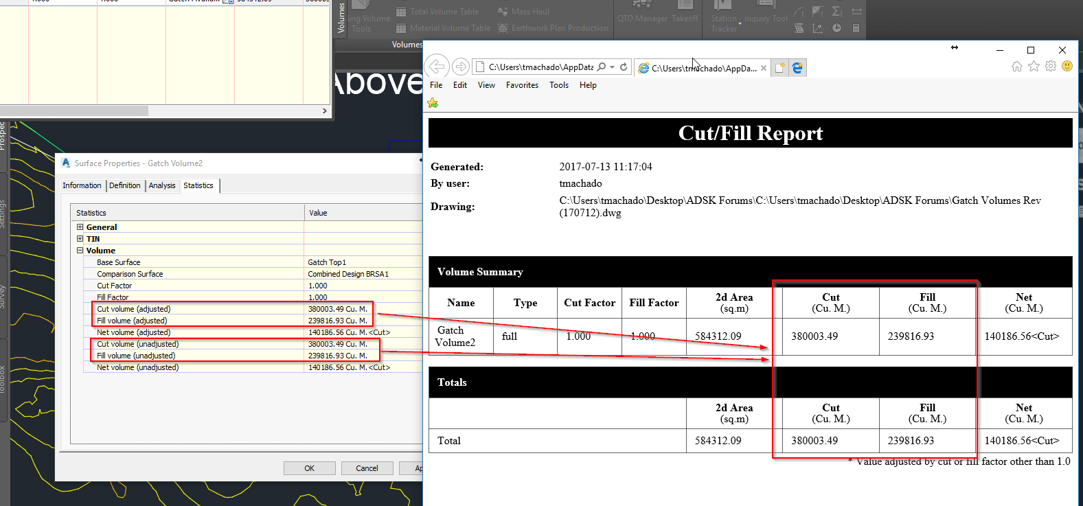 Solved: Volumes Between Two Surfaces - Autodesk Community