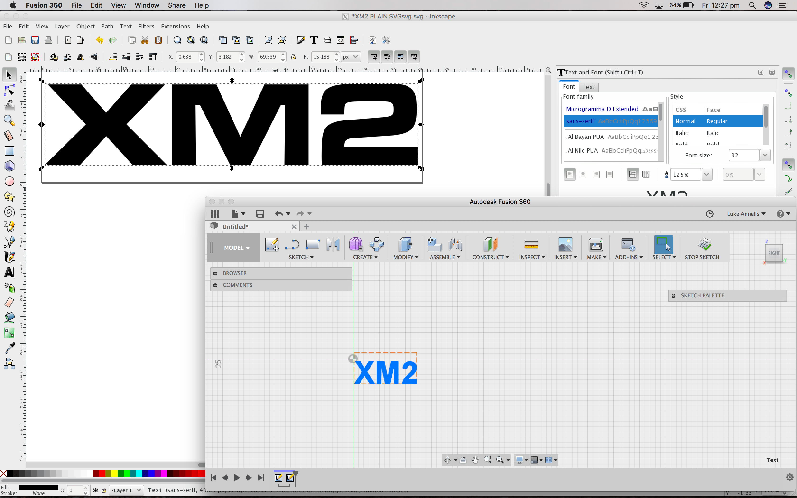 Getting Any Text And SVG File Into Fusion 360 To Work. - Autodesk Community