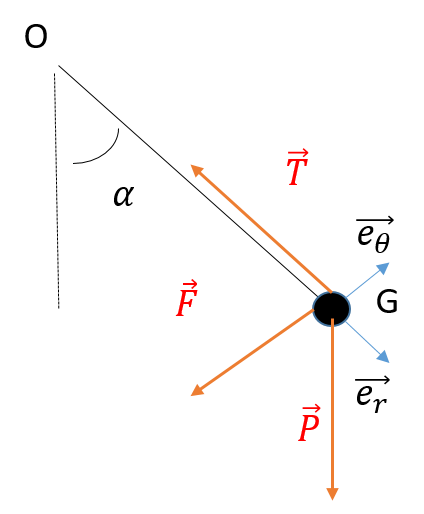 Le pendule simple étudié est formé par : Pendule Simple