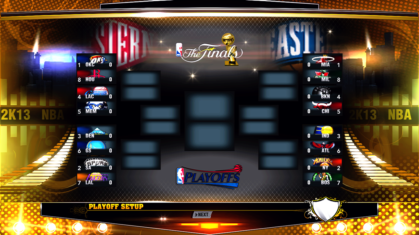 Nba Live 10 2009 Nba Playoff Brackets Youtube