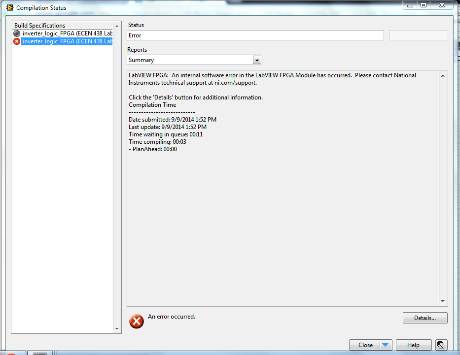 Solved: FPGA Compilation Error 61330 On A CRIO - NI Community